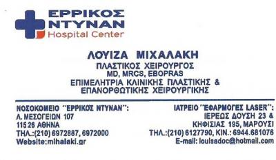 ΠΛΑΣΤΙΚΟΣ ΧΕΙΡΟΥΡΓΟΣ ΜΑΡΟΥΣΙ - ΜΙΧΑΛΑΚΗ ΛΟΥΙΖΑ